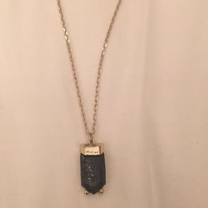Navy stone pendant necklace!